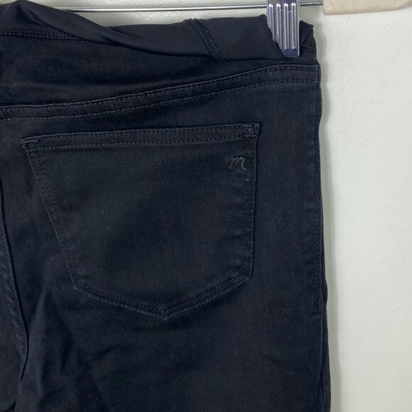 Madewell Black Maternity Skinny Jeans Over The Belly Lunar Wash Size 25 Denim - Picture 7 of 16